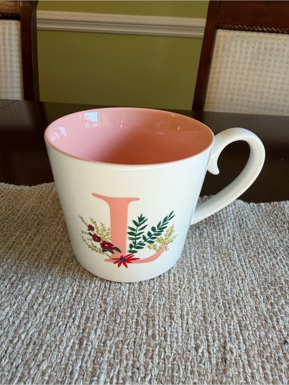 Opalhouse Floral Monogram ‘L’ Stoneware Mug